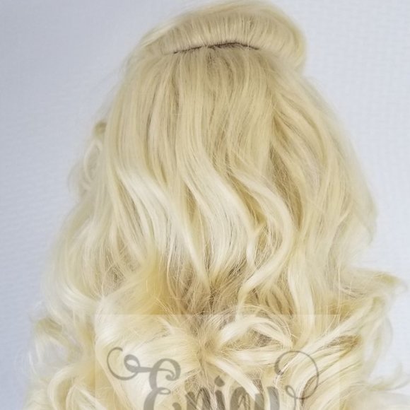 Beautiful human hair blonde lace front wig main image 6